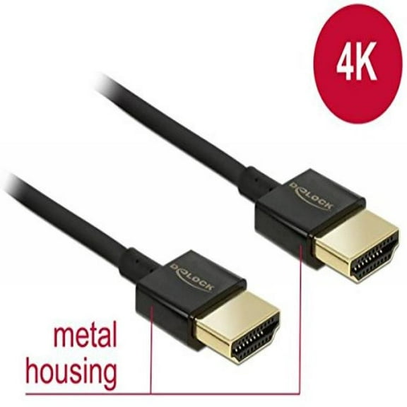 Delock Cable High Speed HDMI with Ethernet - HDMI-A male > HDMI-A male 3D 4K 2 m