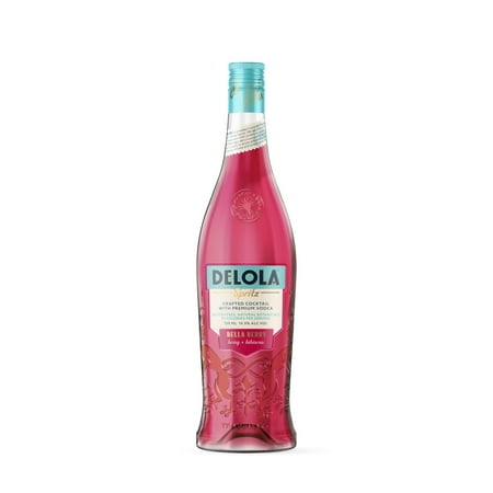 Delola Berry + Hibiscus Spritz Bella Berry with Vodka Cocktail, 750 ml Bottle, 11% ABV