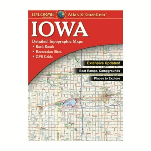 Pre-Owned Delorme Atlas & Gazetteer Iowa, 9781946494009, 1946494003, Paperback, 6 edition