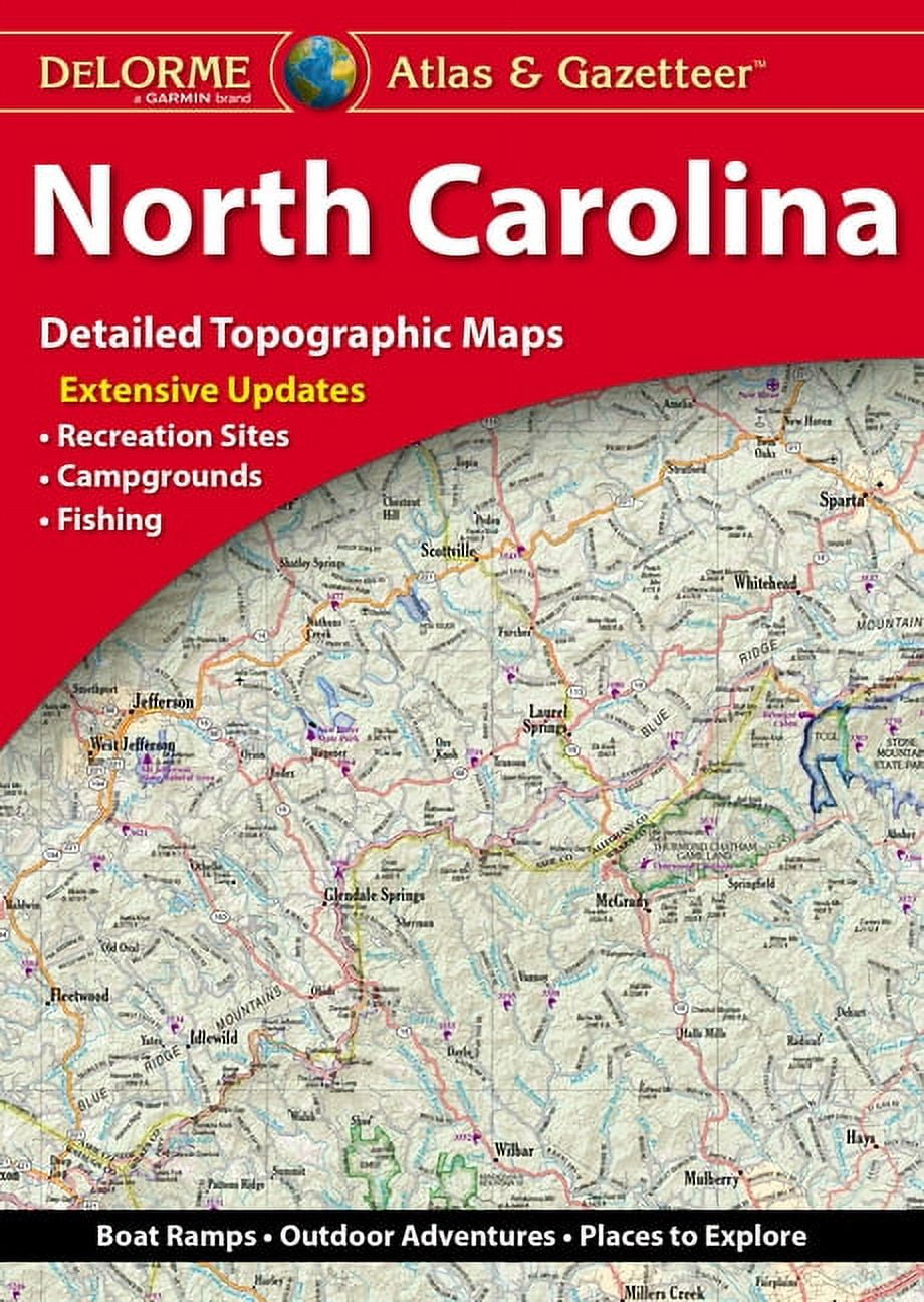 Delorme Atlas & Gazetteer: North Carolina, (Paperback)