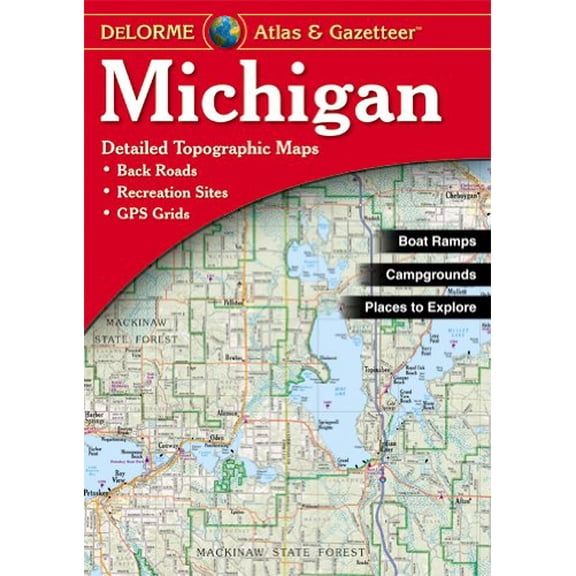 Pre-Owned Delorme Atlas Michigan 15e: Demi (Delorme Atlas & Gazeteer) Paperback