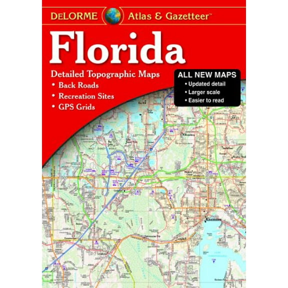 Pre-Owned Delorme Florida Atlas & Gazetteer: [Detailed Topographic Maps: Back Roads, Recreation Sites, GPS Grids] (Paperback) 0899333990 9780899333991