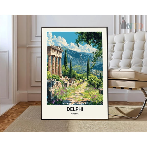 Delphi Art, Delphi Artwork, Delphi Map, Delphi Photo, Delphi Poster, Delphi Print, Delphi Travel, Delphi Greece, Delphi Wall Art Wall Art, Modern Wall Decor, 8x12 UNFRAMED