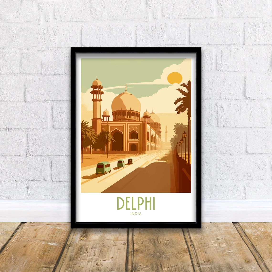 Delphi India Wall Art Print, Travel Destination Illustration And ...