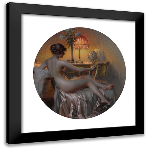 Delphin Enjolras 12x12 Black Modern Framed Museum Art Print Titled - Boudoir