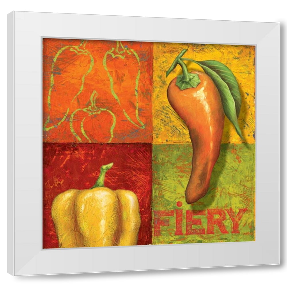 Delphine Corbin 20x20 White Modern Wood Framed Wall Art Titled - Chili I -  Walmart.com