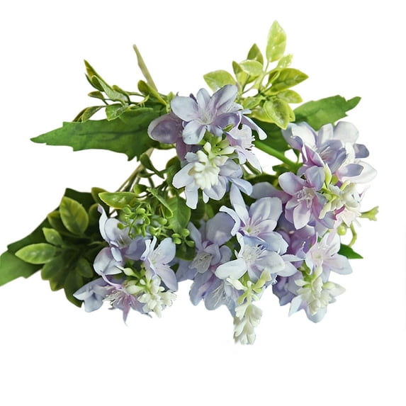 Delphinium Artificial Flowers Real Touch Larkspur Silk Flowers Long Stem Artificial Flowers for Tall Vase Wedding Party Table Centerpieces, Home Indoor Decor, 1Pc, Multicolor(Purple,12.6x5.5")