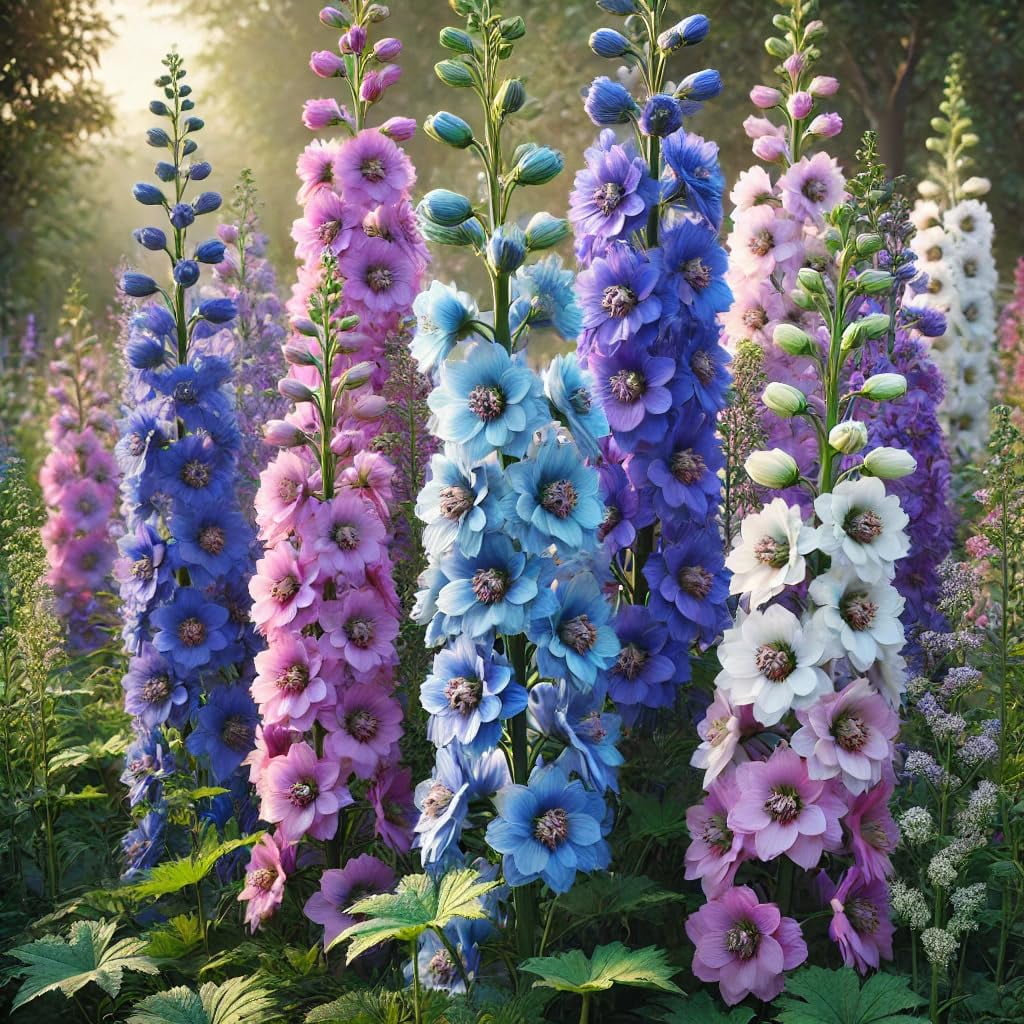 Delphinium Giant Mix Seeds - Delphinium MVR1 Elatum | Perennial | Tall ...