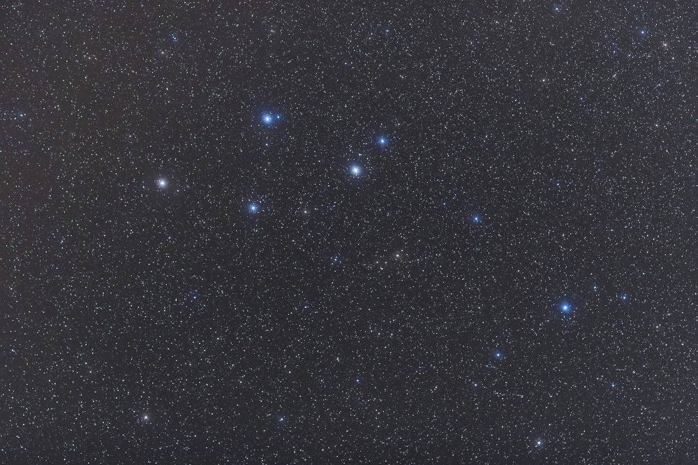 Delphinus constellation on a hazy night Canvas Art - Alan DyerStocktrek Images (35 x 23)
