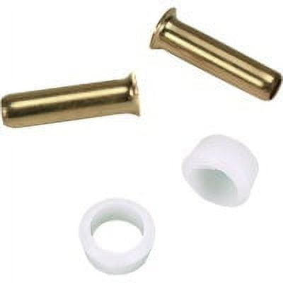 Dial Manufacturing Delrin Tube Insert Adapter - Plastic, Brass Finish - 2 Piece, 1/4 In.