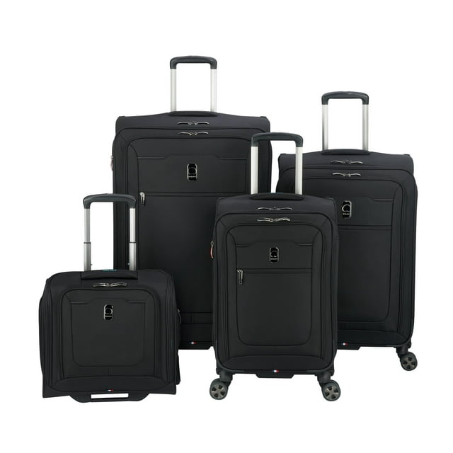 Delsey Paris Hyperglide 4Piece Luggage Set (Underseater, CarryOn, And