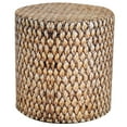 Delsit Woody Outdoor Pouf Ottoman European Made, Lightweight
