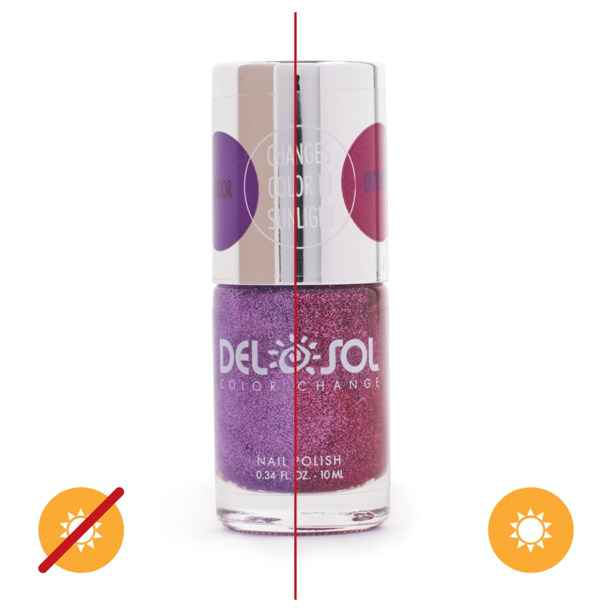 Delsol Color-Changing Nail Polish - After Party for Women, 0.34 fl oz