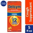 thumbnail interactive-video image 1 of Delsym Adult 12 hour Cough Relief Medicine, Powerful Cough Relief for 12 Good Hours, Cough Suppressing Liquid, #1 Pharmacist Recommended, Orange Flavor, 5 Fl Oz, 1 of 15