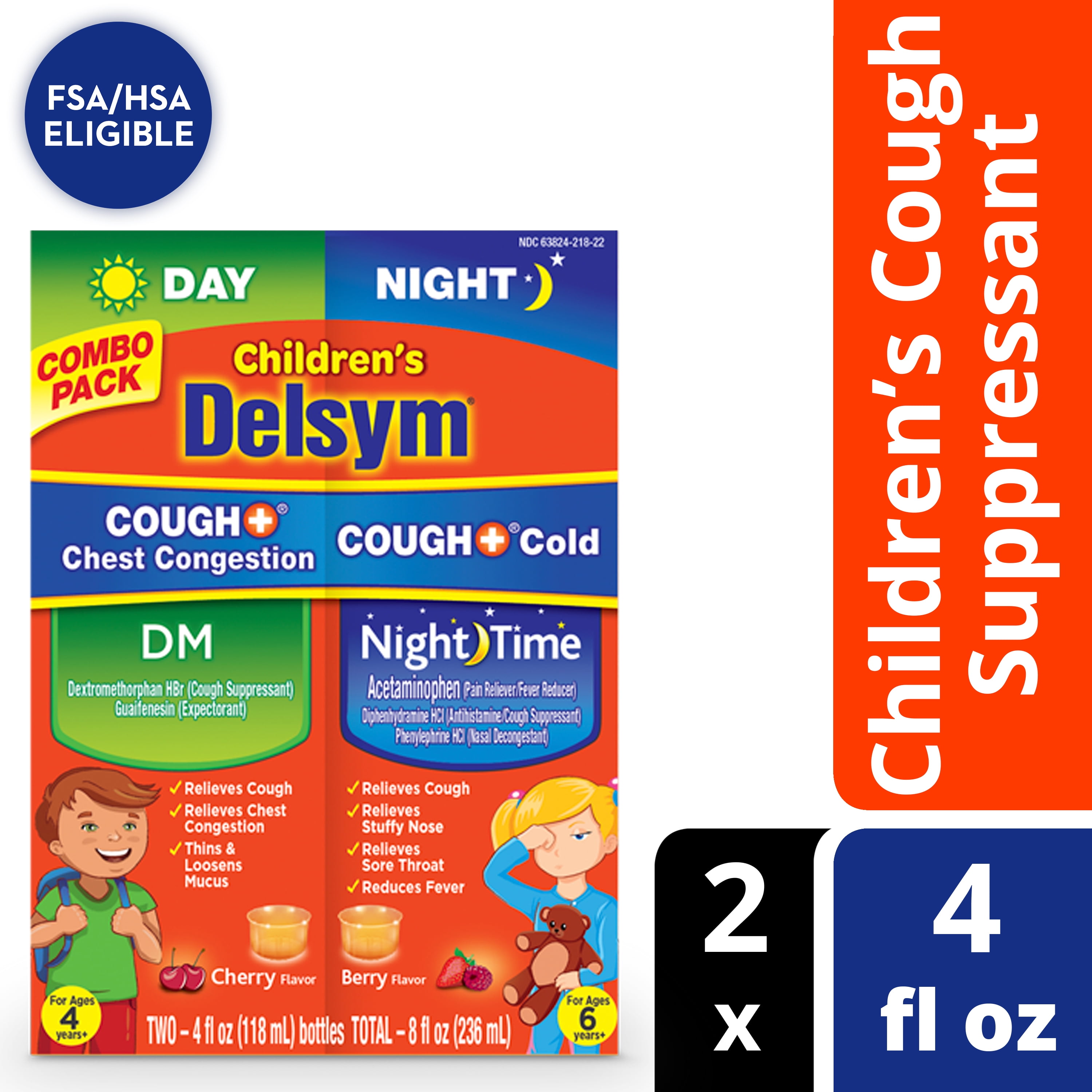 Delsym Children's Cough + Chest Congestion Day & Night Cold Liquid