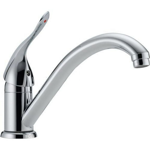 Delta 101LF-HDF Classic Single Handle Centerset Kitchen Faucet, Chrome