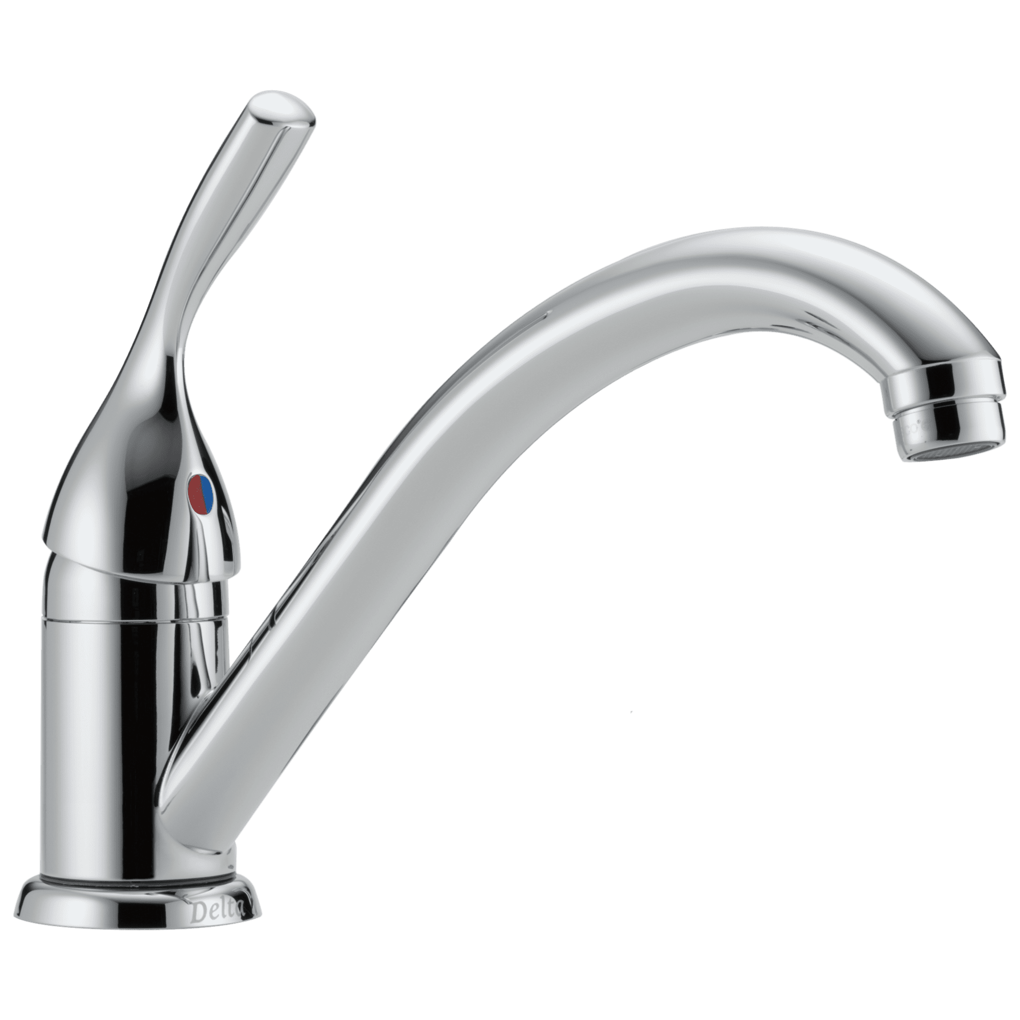 Chrome Single-Handle Deck Mounted Kitchen Faucet