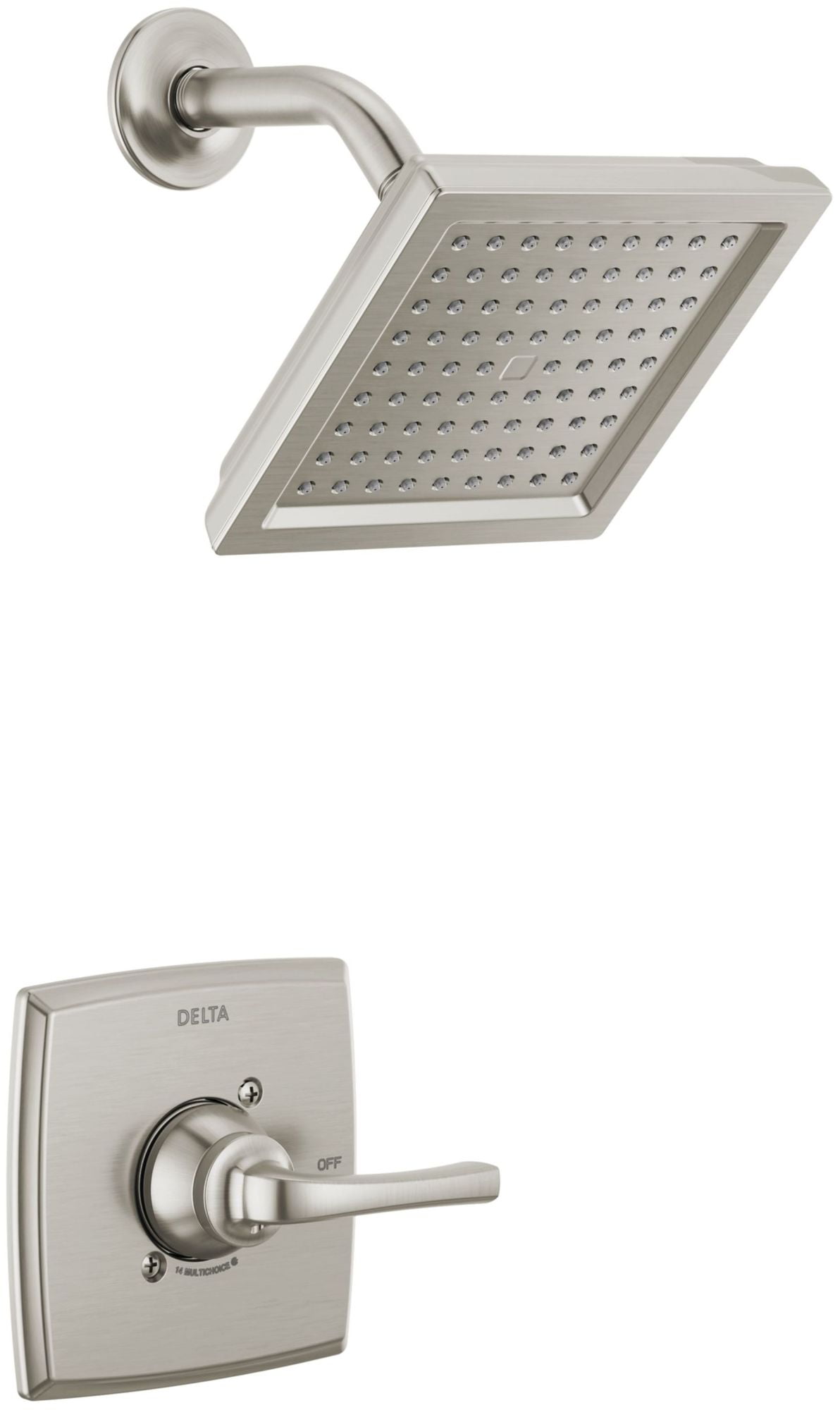Geist Nickel Square Wall Mounted Shower System