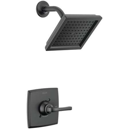 Delta 142864 Matte Black Manual 1-Mode 1-Handle Shower Valve Trim