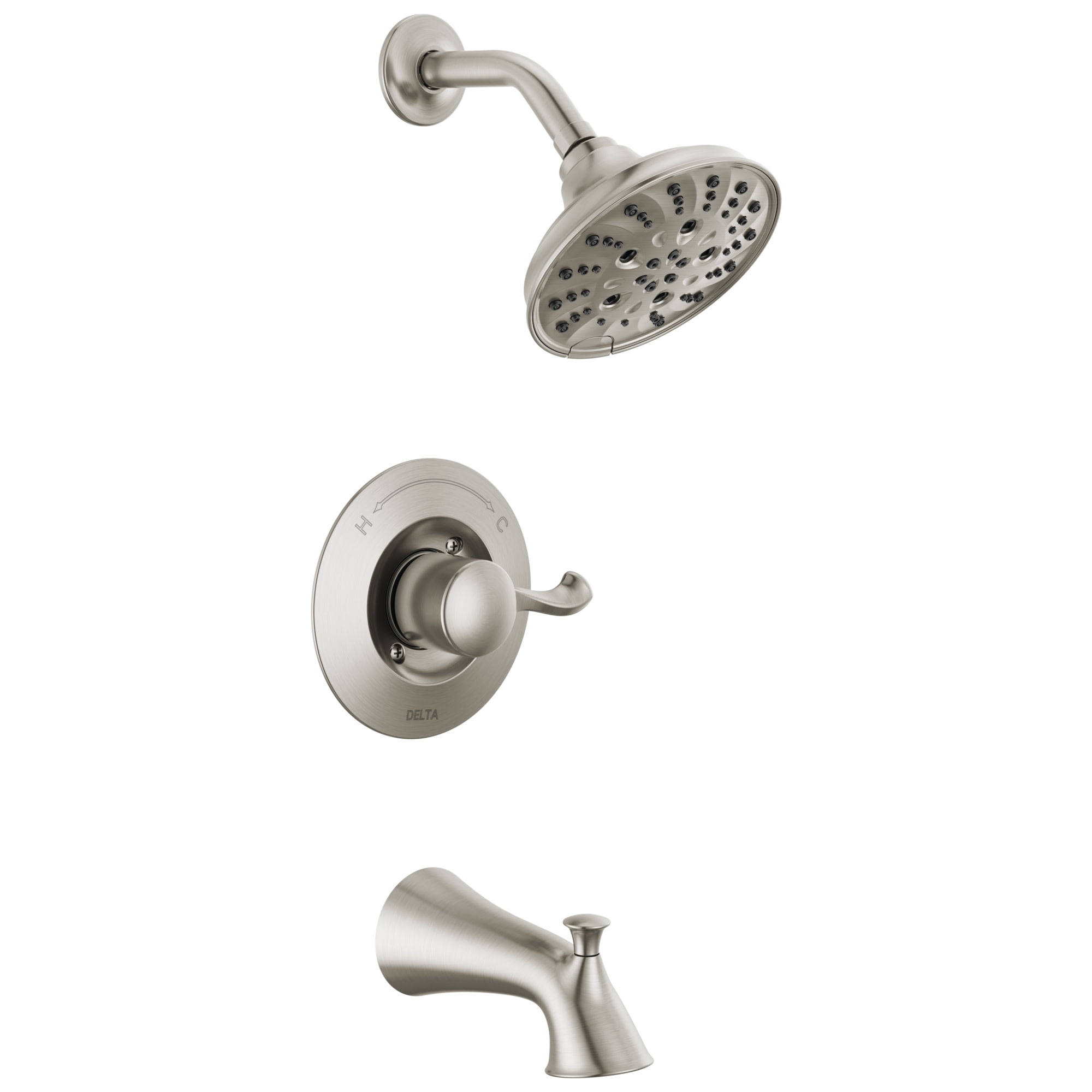 SpotShield Stainless Steel Wall Mounted Shower Faucet Set