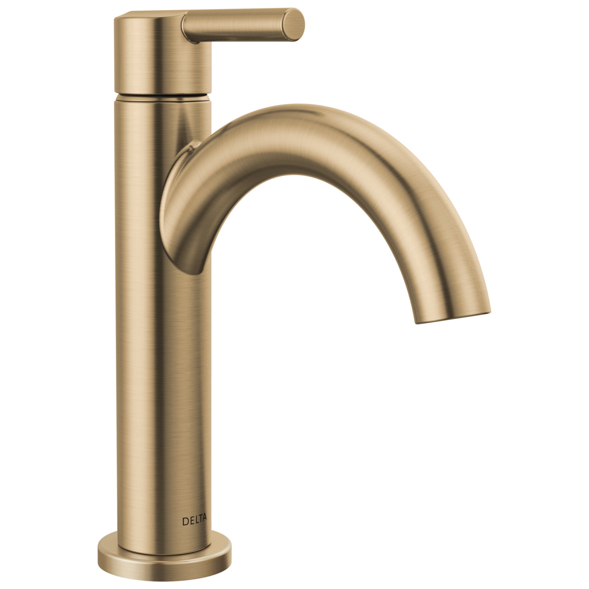 Champagne Bronze Single Handle Bathroom Faucet with Drain Assembly