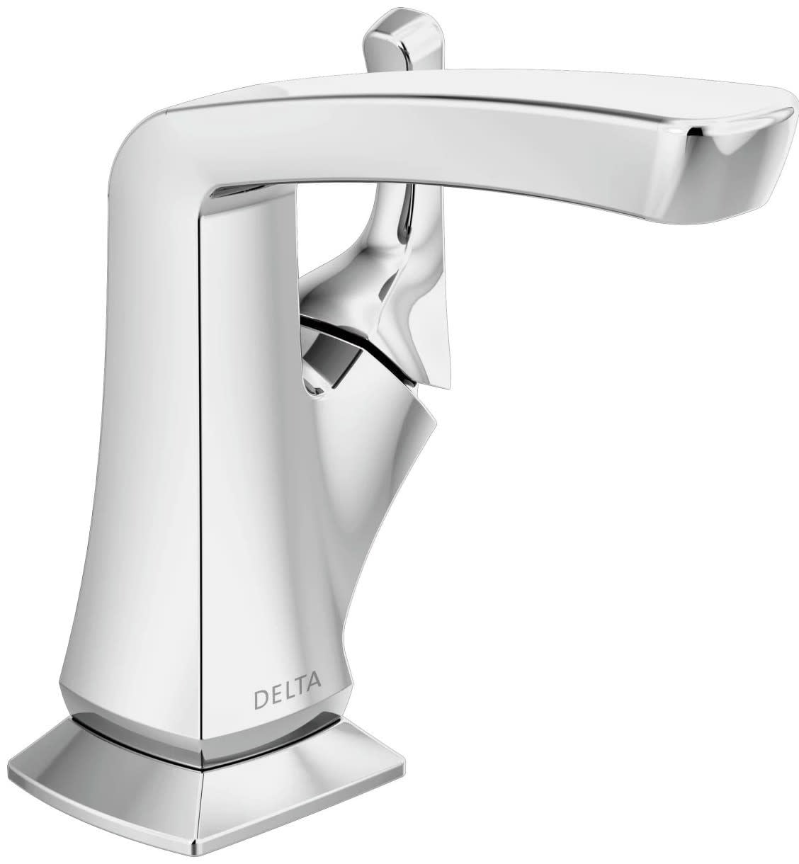 Vesna Polished Chrome Single Handle Mid-Arc Bathroom Faucet