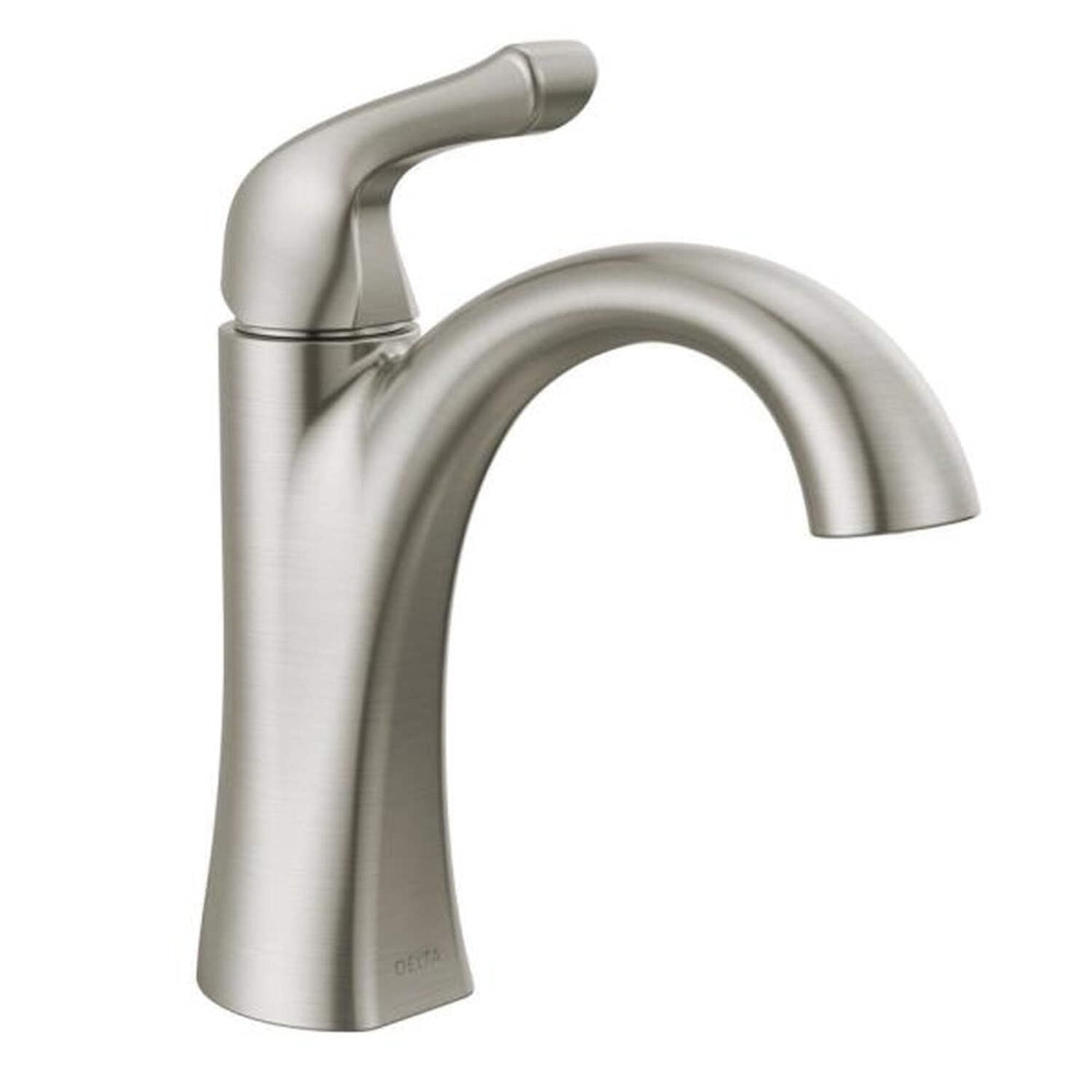 SpotShield Brushed Nickel Single Hole Bathroom Faucet