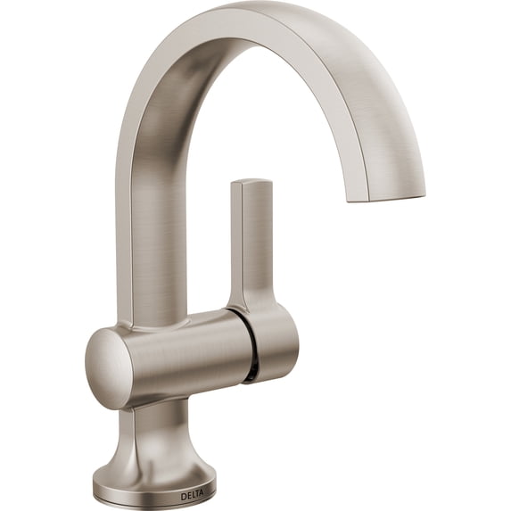 Delta 15855LF-SP Albion 1.2 GPM Single Hole Bathroom Faucet - Nickel