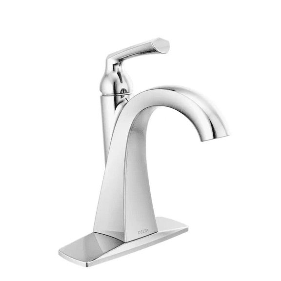 Delta 15899LF Chrome Pierce 1-Handle Single Hole 4" Centerset Bath Faucet