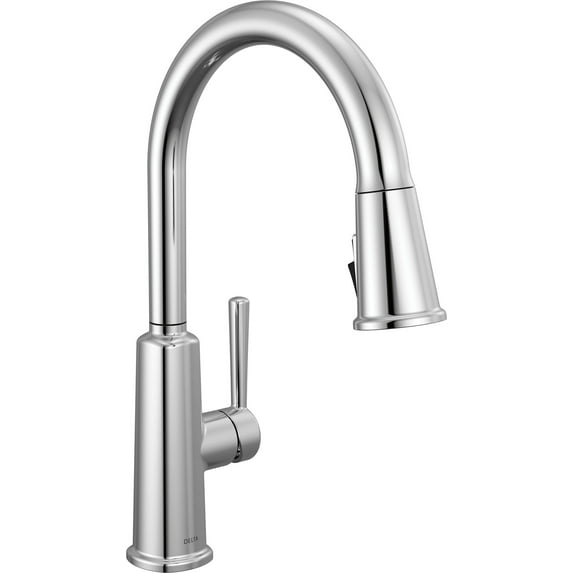 Delta 19730LF Finnridge 1.8 GPM Single Hole Pull Down Kitchen Faucet - Chrome