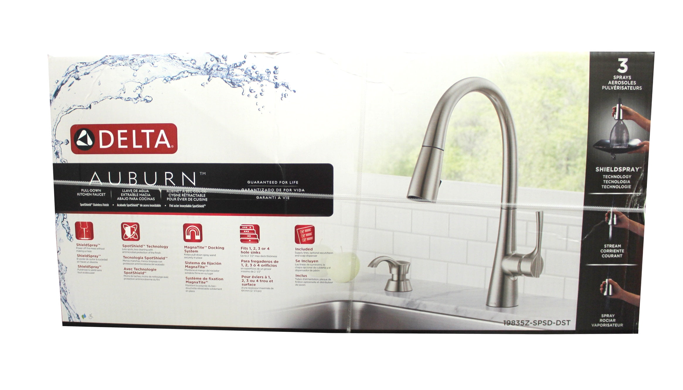 Delta Auburn Single Handle PullDown Kitchen Faucet with Touch Sprayer