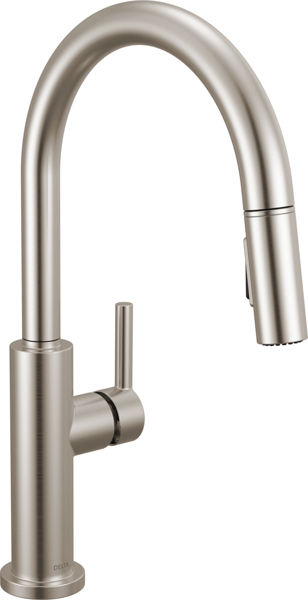 Brushed Stainless Steel Single Handle Pull-Down Kitchen Faucet
