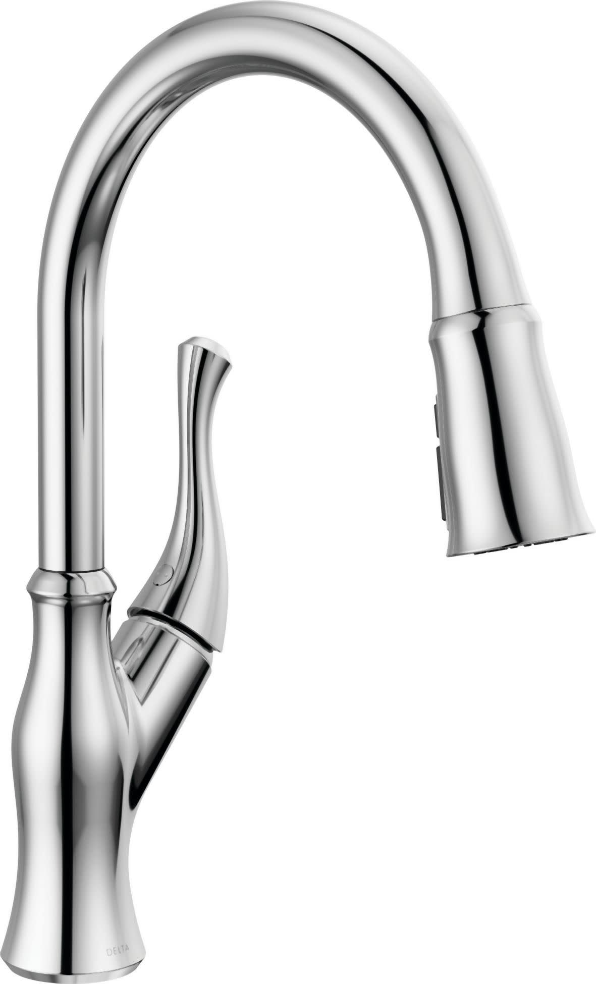 Ophelia Chrome Single Handle Pull Down Kitchen Faucet with Spray