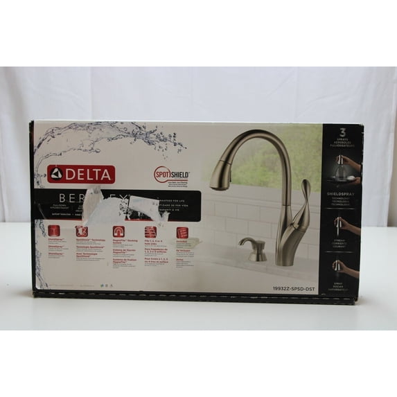 Delta 19932Z-SPSD-DST Berkley Pulldown Kitchen Faucet and Soap Dispenser