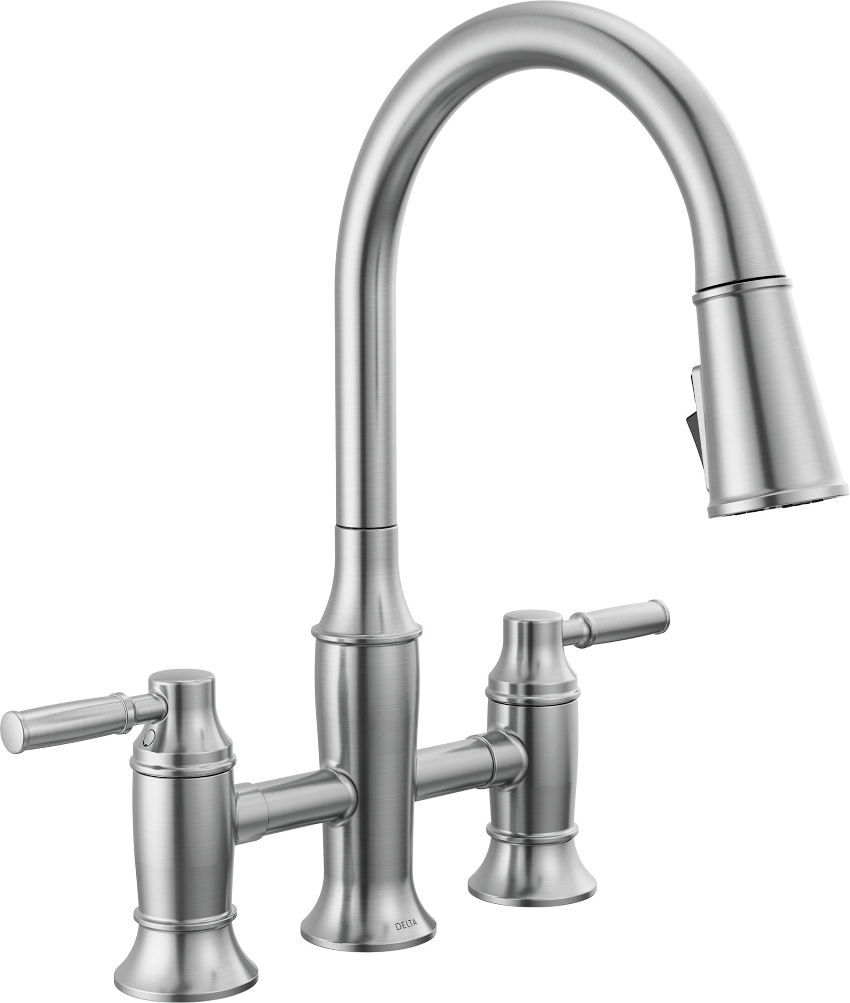 Delta 2384L-Dst Renaldi 1.8 GPM Bridge Kitchen Faucet - Lumicoat Arctic Stainless