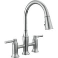 thumbnail image 1 of Delta 2384L-Dst Renaldi 1.8 GPM Bridge Kitchen Faucet - Lumicoat Arctic Stainless, 1 of 7