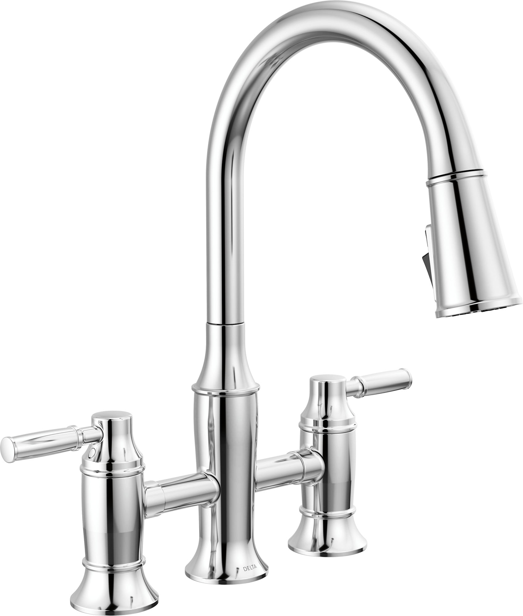 Delta 2384L-Dst Renaldi 1.8 GPM Bridge Kitchen Faucet - Lumicoat Chrome