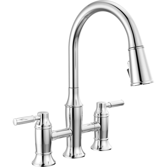 Delta 2384L-Dst Renaldi 1.8 GPM Bridge Kitchen Faucet - Lumicoat Chrome