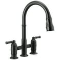thumbnail image 1 of Delta 2390L-Dst Broderick 1.8 GPM Widespread Bridge Pull Down Kitchen Faucet - Black, 1 of 7