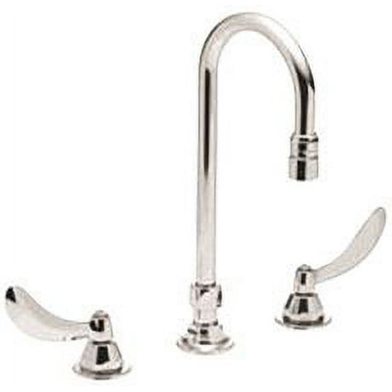 Delta 23C644 Commercial Widespread Lavatory Faucet with Vandal Resistant Blade Handles and Gooseneck Spout, Chrome