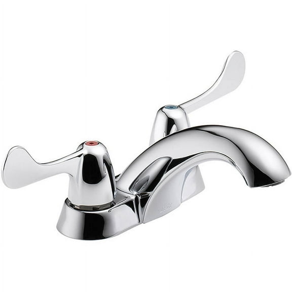 Delta 2529LF-LGHGMHDF Classic Commercial Centerset Lavatory Faucet with Vandal Resistant Wrist Blade Handles, Chrome