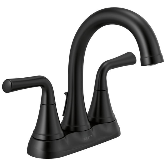 Delta 2533Lf-Mpu Kayra 1.2 GPM Centerset Bathroom Faucet - Black