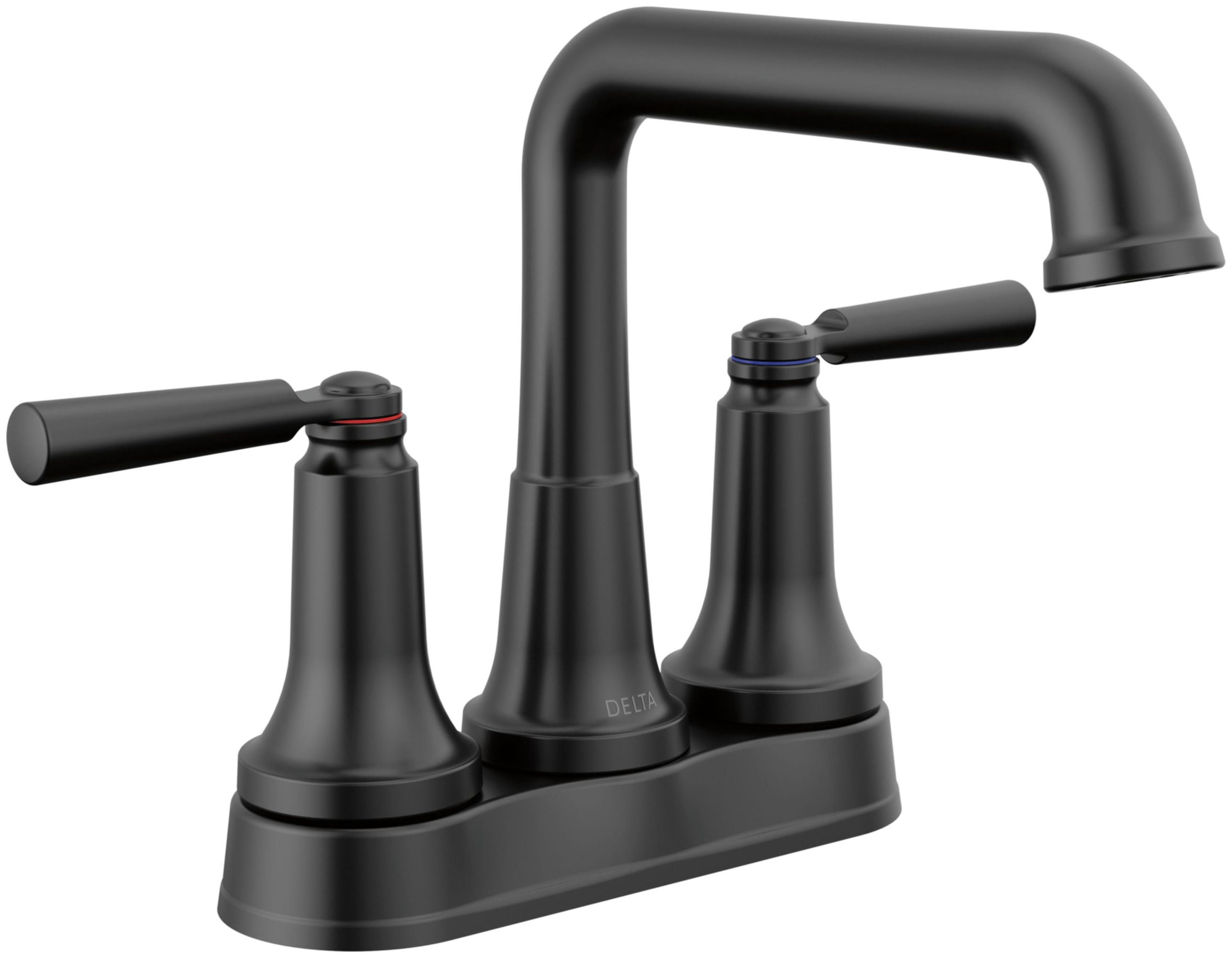 Delta Nicoli Matte Black Bathroom Faucet – 2-Handle Centerset Faucet With WaterSense – Easy Install & Lifetime Warranty