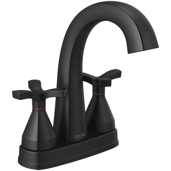 Delta 257756-Mpu-Dst Stryke 1.2 GPM Centerset Bathroom Faucet - Black