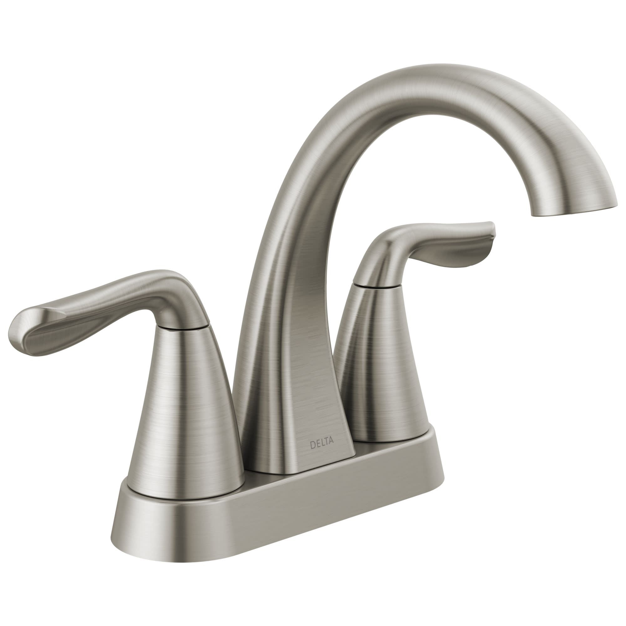 Arvo Brushed Nickel Centerset Bathroom Faucet with Drain Assembly