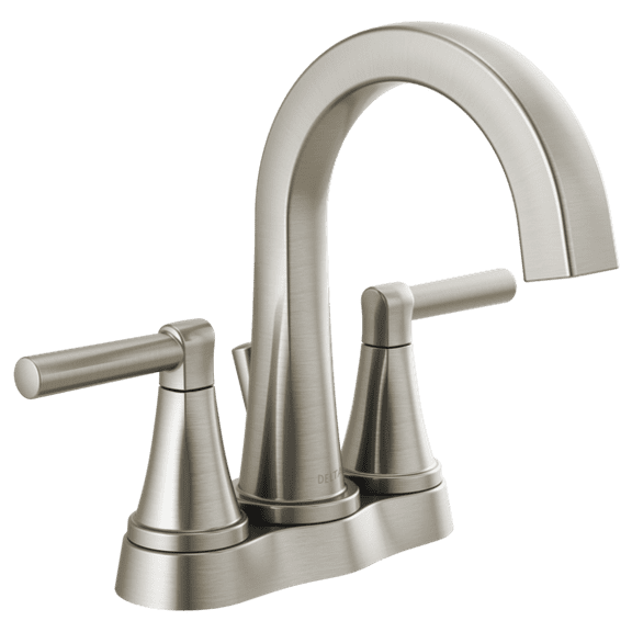 Delta Becker Two Handle Centerset Bathroom Faucet in Spotshield Brushed Nickel 25891LF-SP