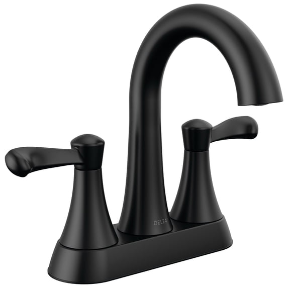 Delta 25897LF-BL Esato 1.2 GPM Two Handle Centerset Bathroom Faucet - Black