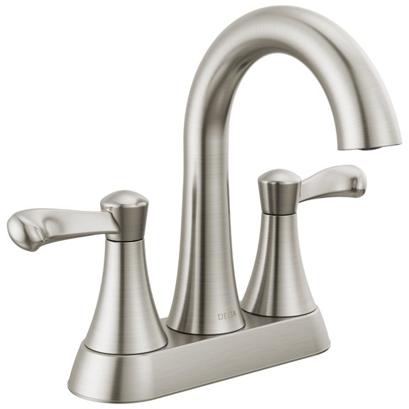 Delta 25897LF-SP Esato 1.2 GPM Two Handle Centerset Bathroom Faucet - Nickel