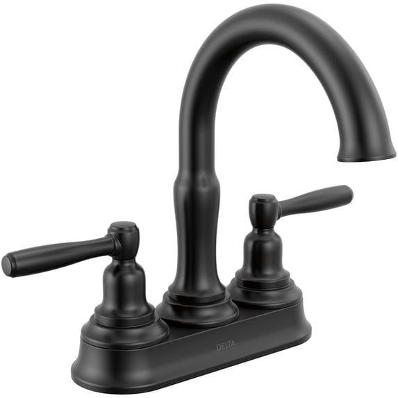 Delta 25985LF-BL Roe 1.2 GPM Centerset Bathroom Faucet - Black