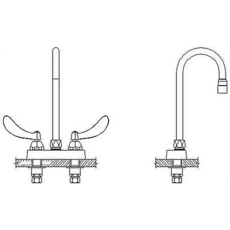 Delta 27C4944-R7 Double Handle 1.5GPM Ceramic Disc Bathroom Faucet - Chrome
